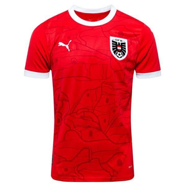 Austria home jersey soccer uniform men's first football kit tops sport shirt 2024 Euro cup